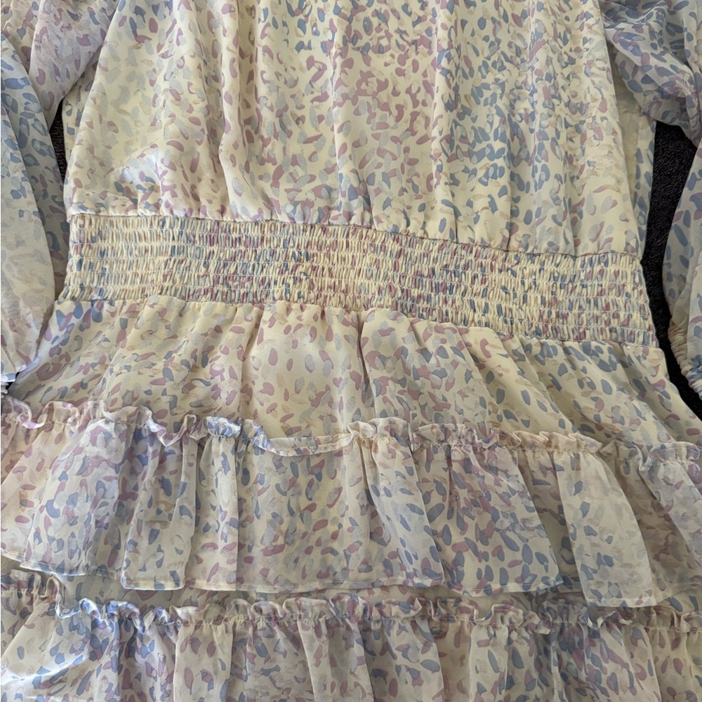 Express Multicolor Ruffle Dress - Picture 3 of 4